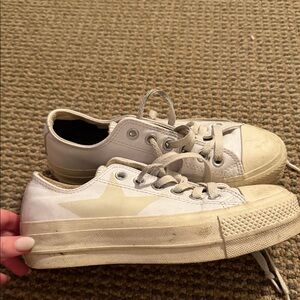 Converse White and Cream Sneakers